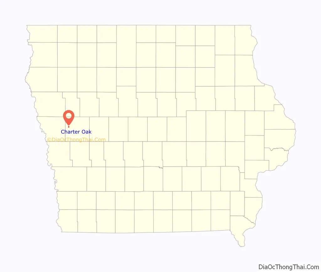 Map of Charter Oak city, Iowa