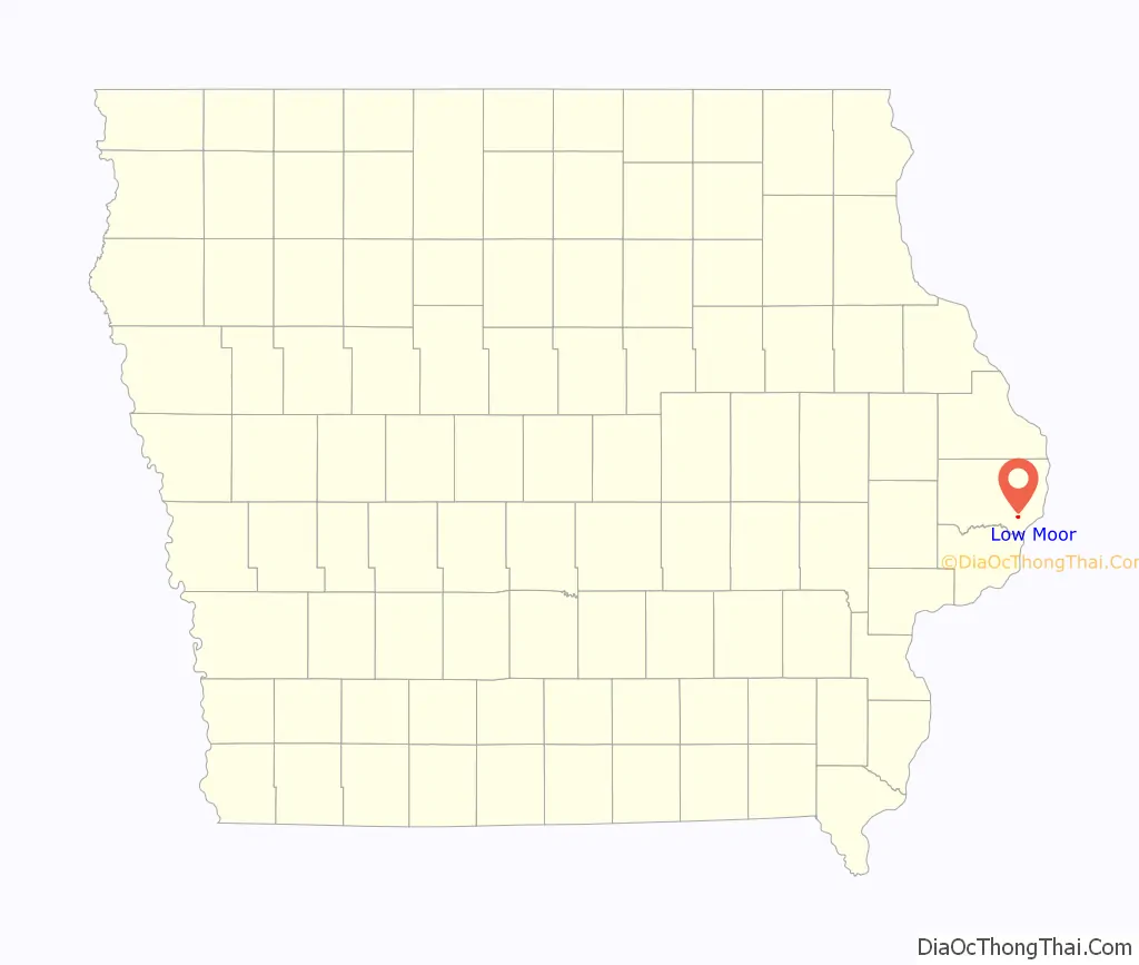 Map of Low Moor city, Iowa