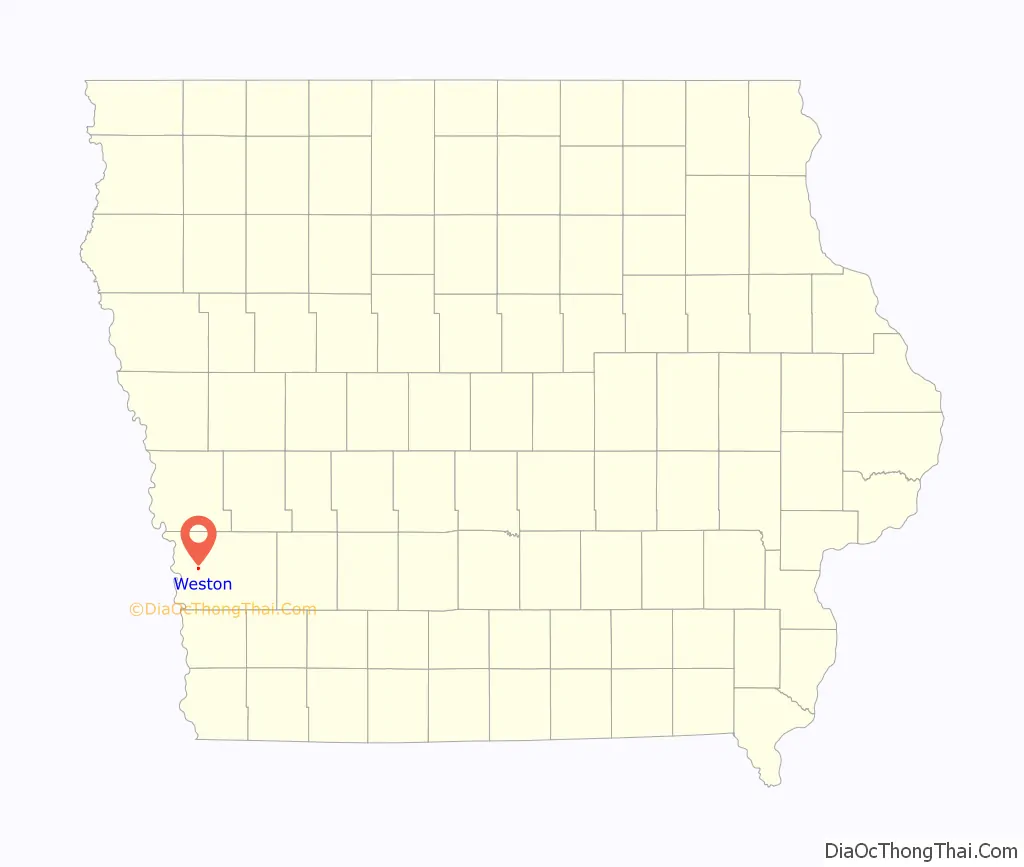 Map of Weston CDP, Iowa - Thong Thai Real
