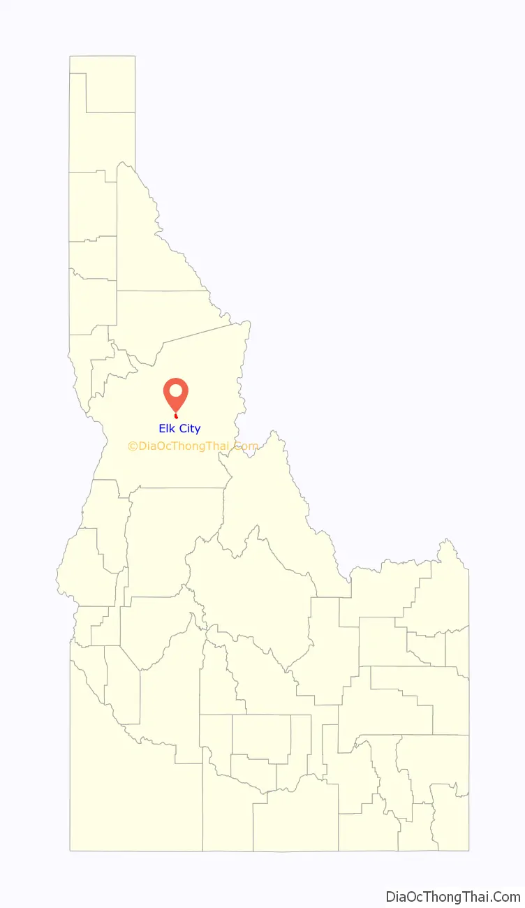 Map of Elk City CDP, Idaho - Thong Thai Real