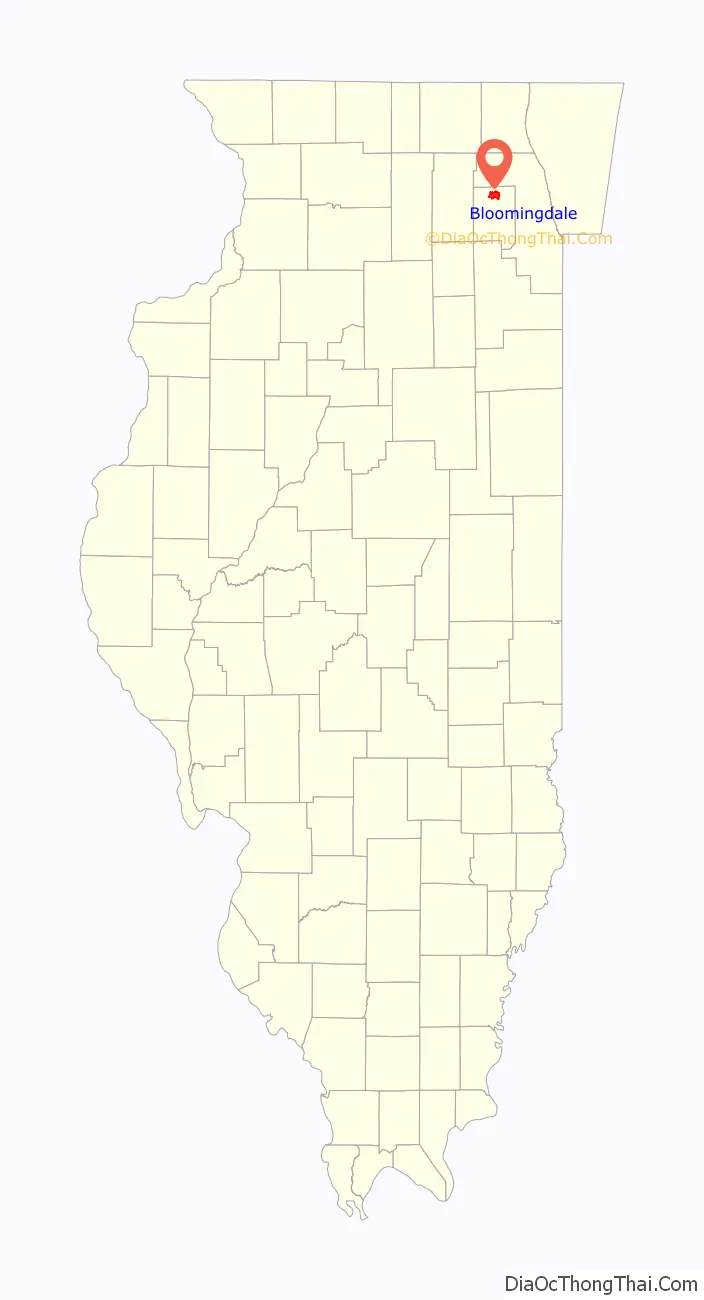 Map of Bloomingdale village, Illinois