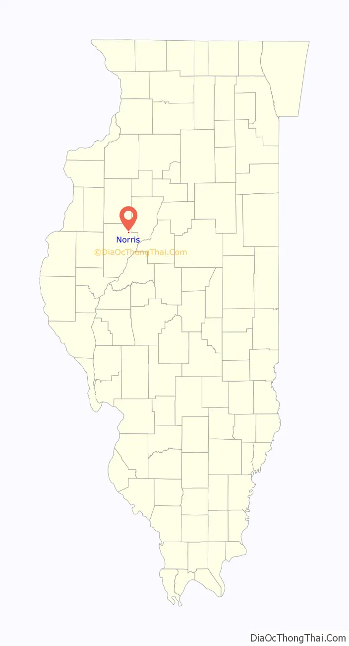 Map Of Norris Village Illinois 5916