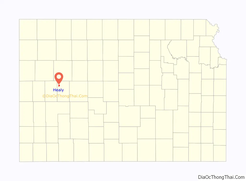 Map Of Healy Cdp Kansas
