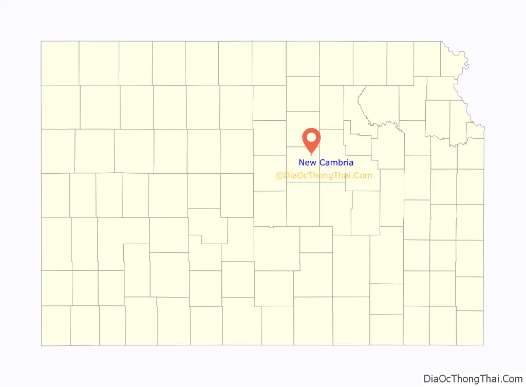 Map of New Cambria city, Kansas