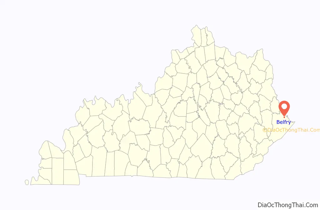 Map Of Belfry Cdp Kentucky 2540