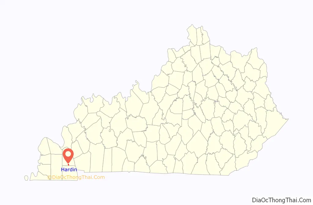 Map Of Hardin City Kentucky 1082