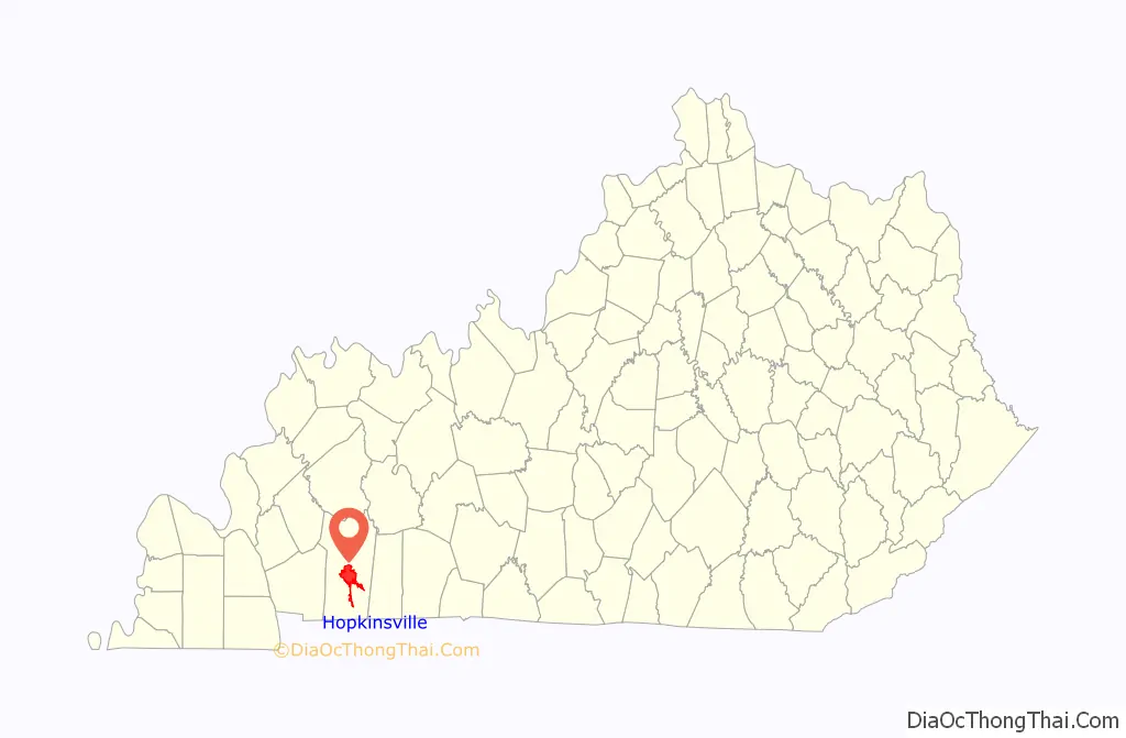 Map of Hopkinsville city