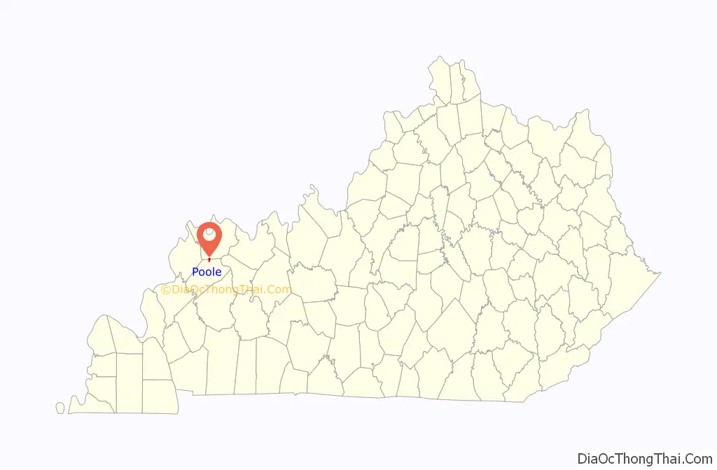 Map of Poole CDP, Kentucky