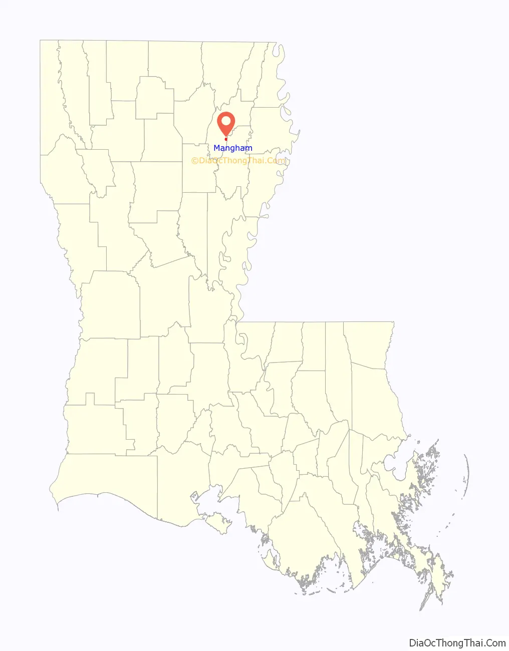 Map of Mangham town