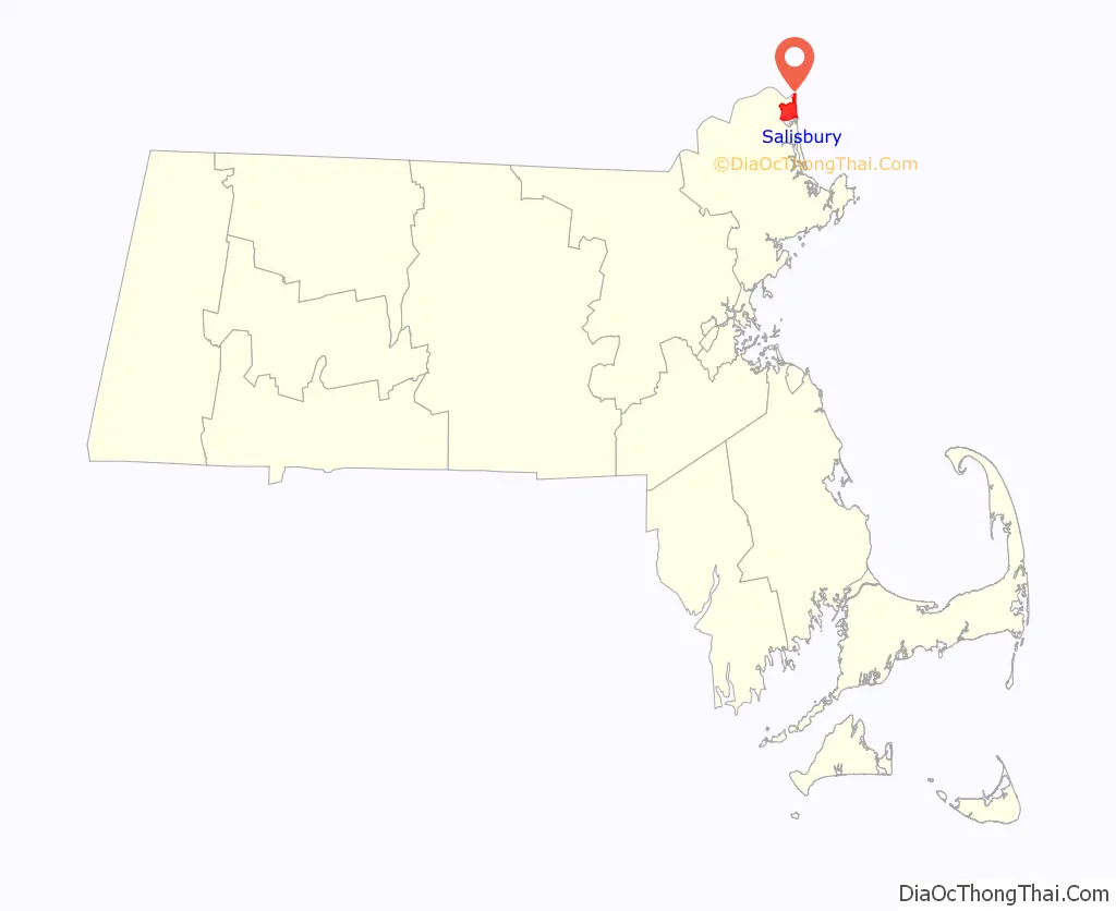 Map of Salisbury CDP, Massachusetts