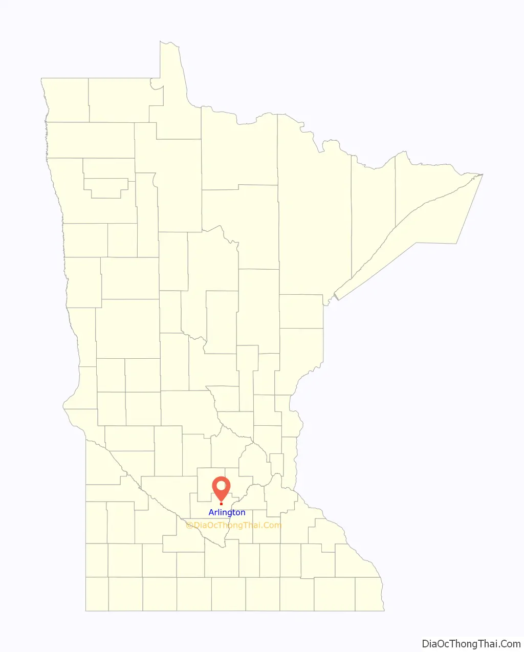 Map Of Arlington City Minnesota 0877