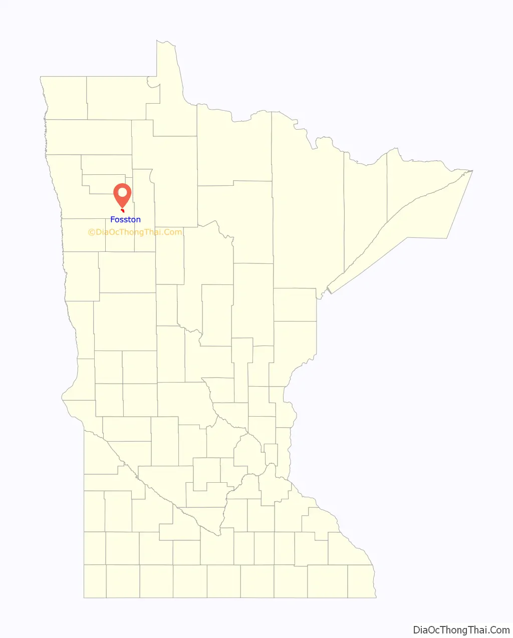 Map of Fosston city