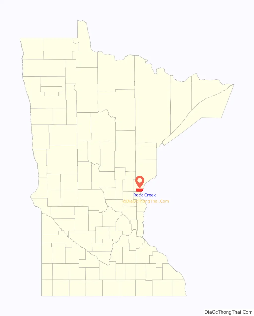 Map of Rock Creek city, Minnesota