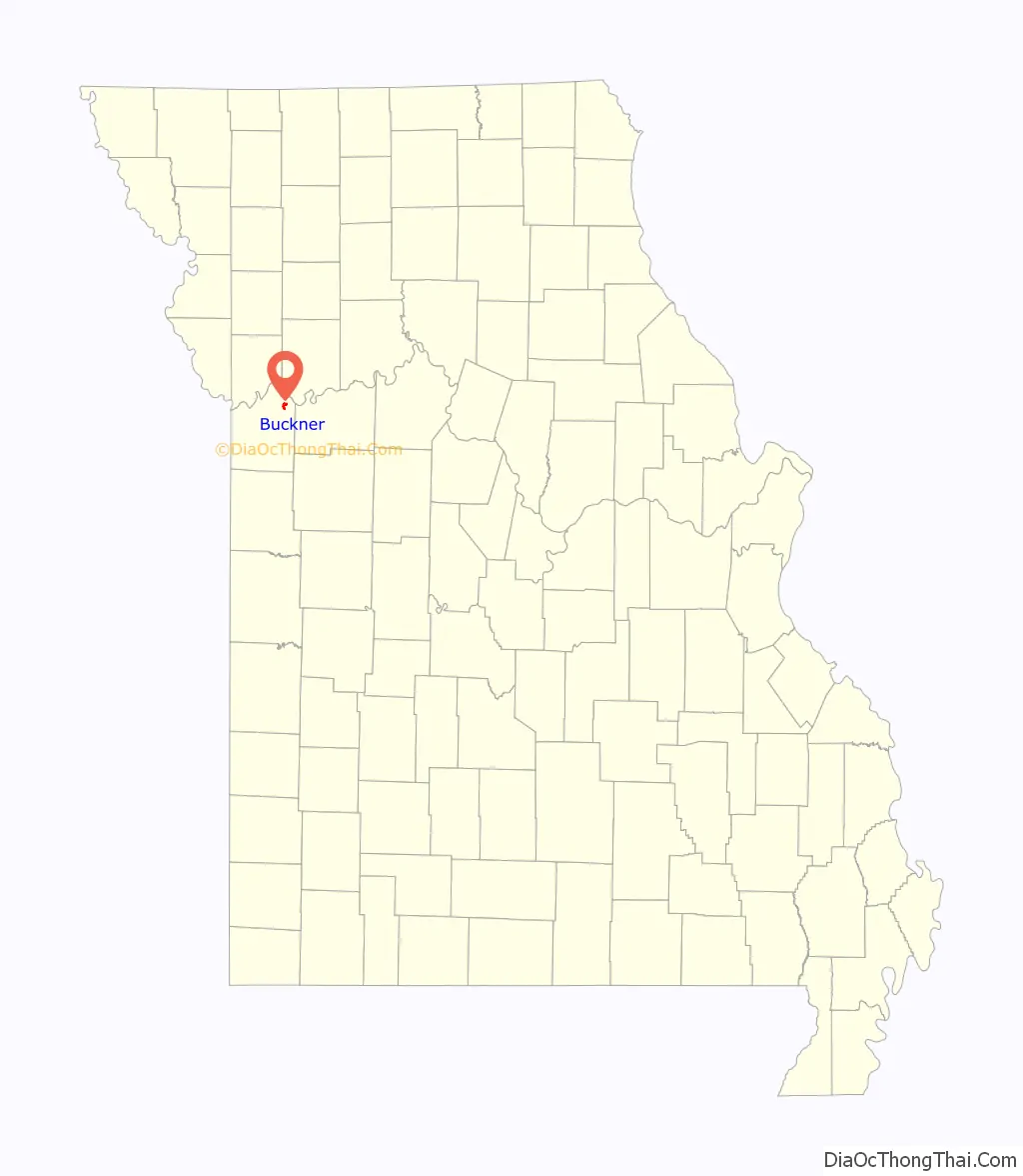 Map of Buckner city, Missouri