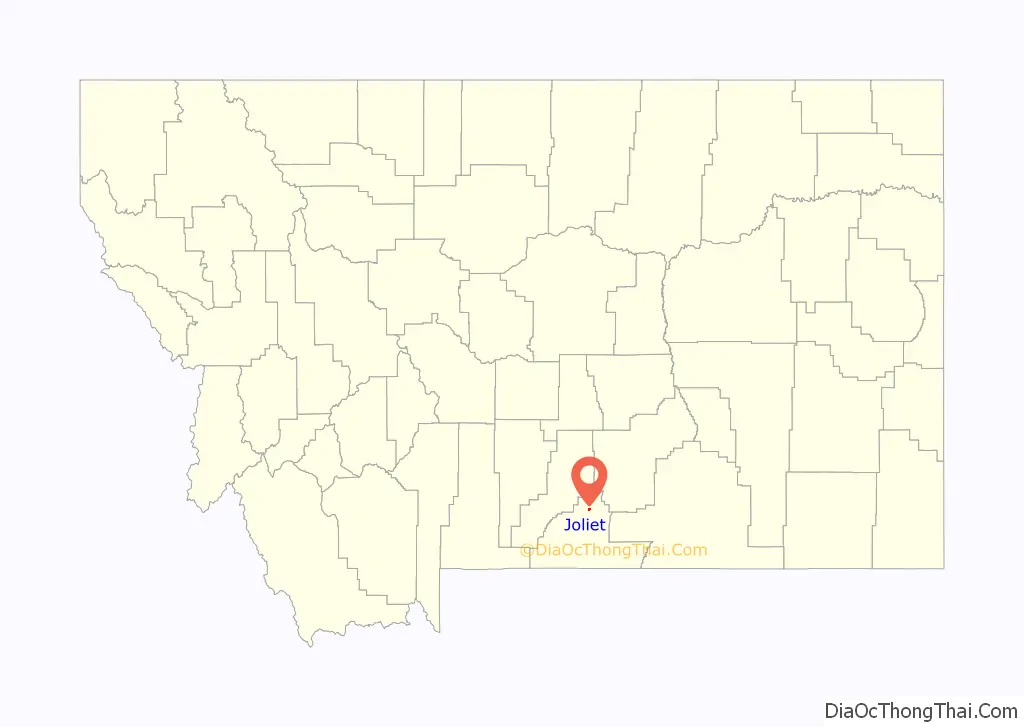 Map of Joliet town, Montana