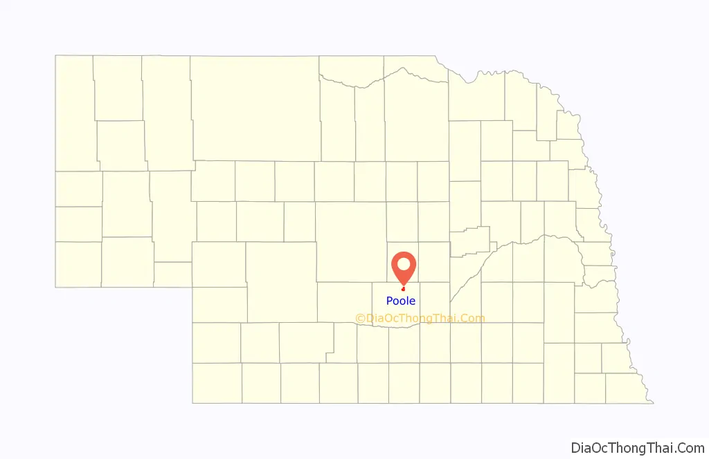 Map of Poole CDP, Nebraska