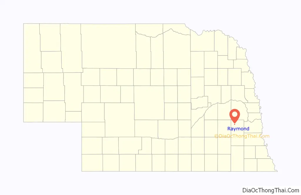 Map of Raymond village, Nebraska