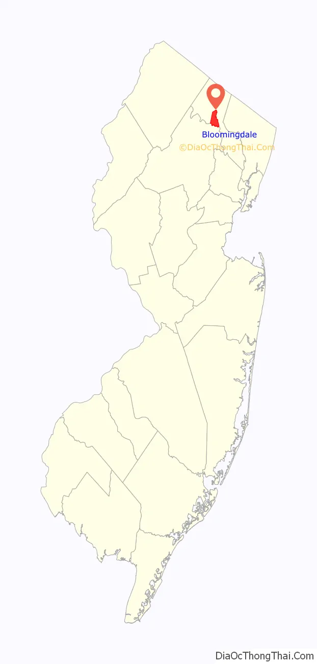 Map of Bloomingdale borough, New Jersey