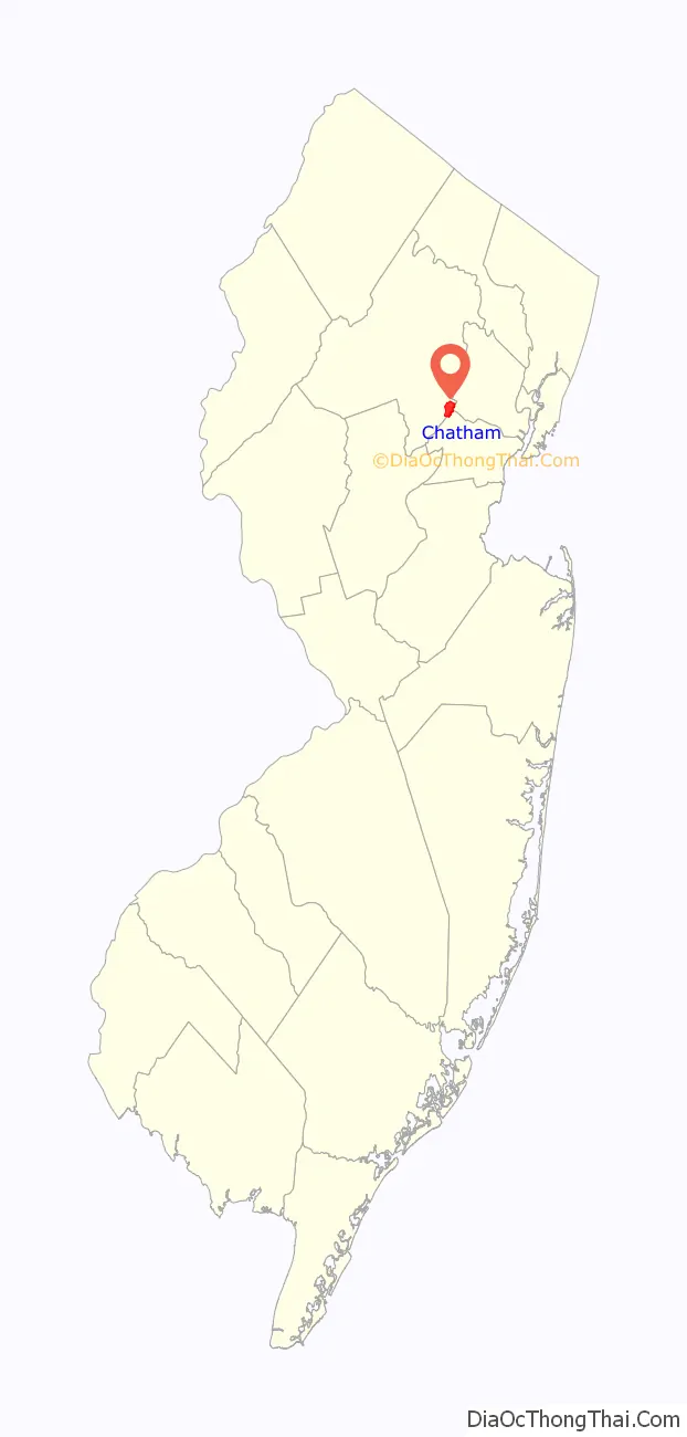 Map of Chatham borough, New Jersey