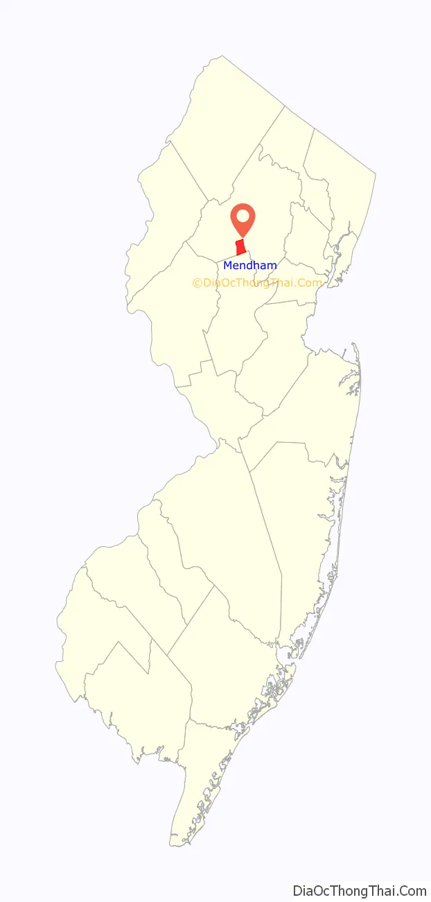 Map of Mendham borough