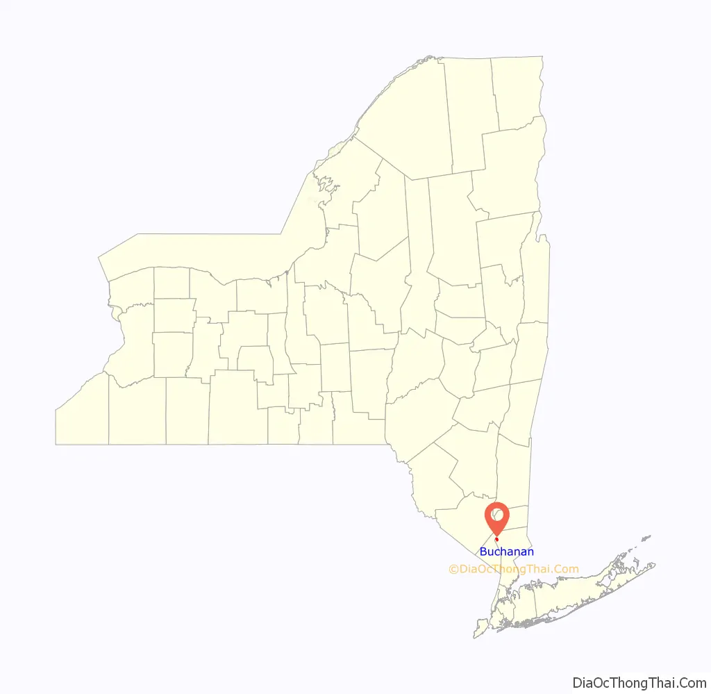 Map of Buchanan village, New York