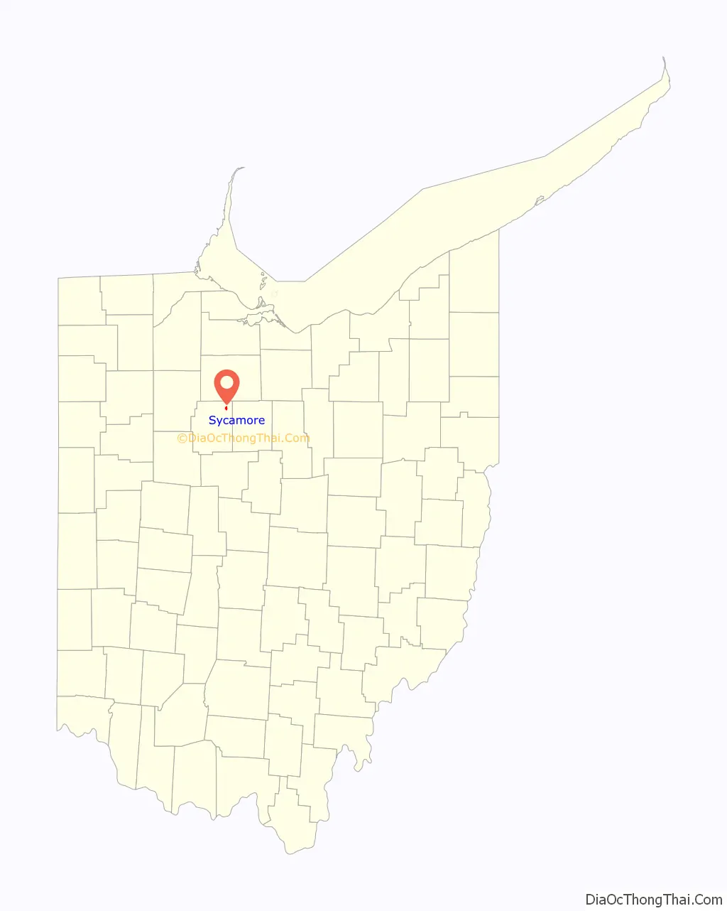 Map of Sycamore village, Ohio