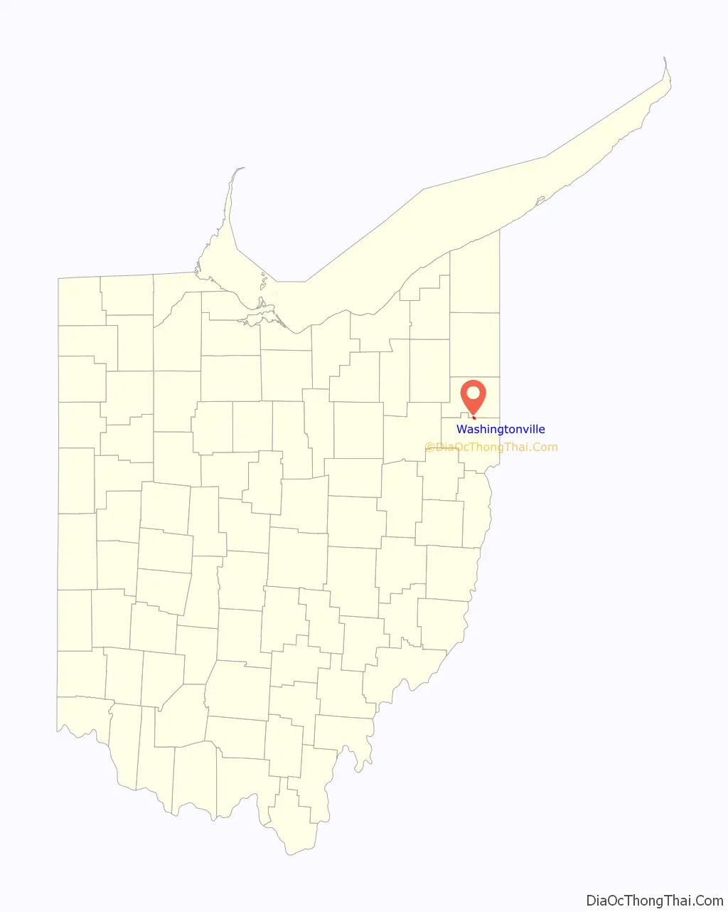 Map Of Washingtonville Village Ohio