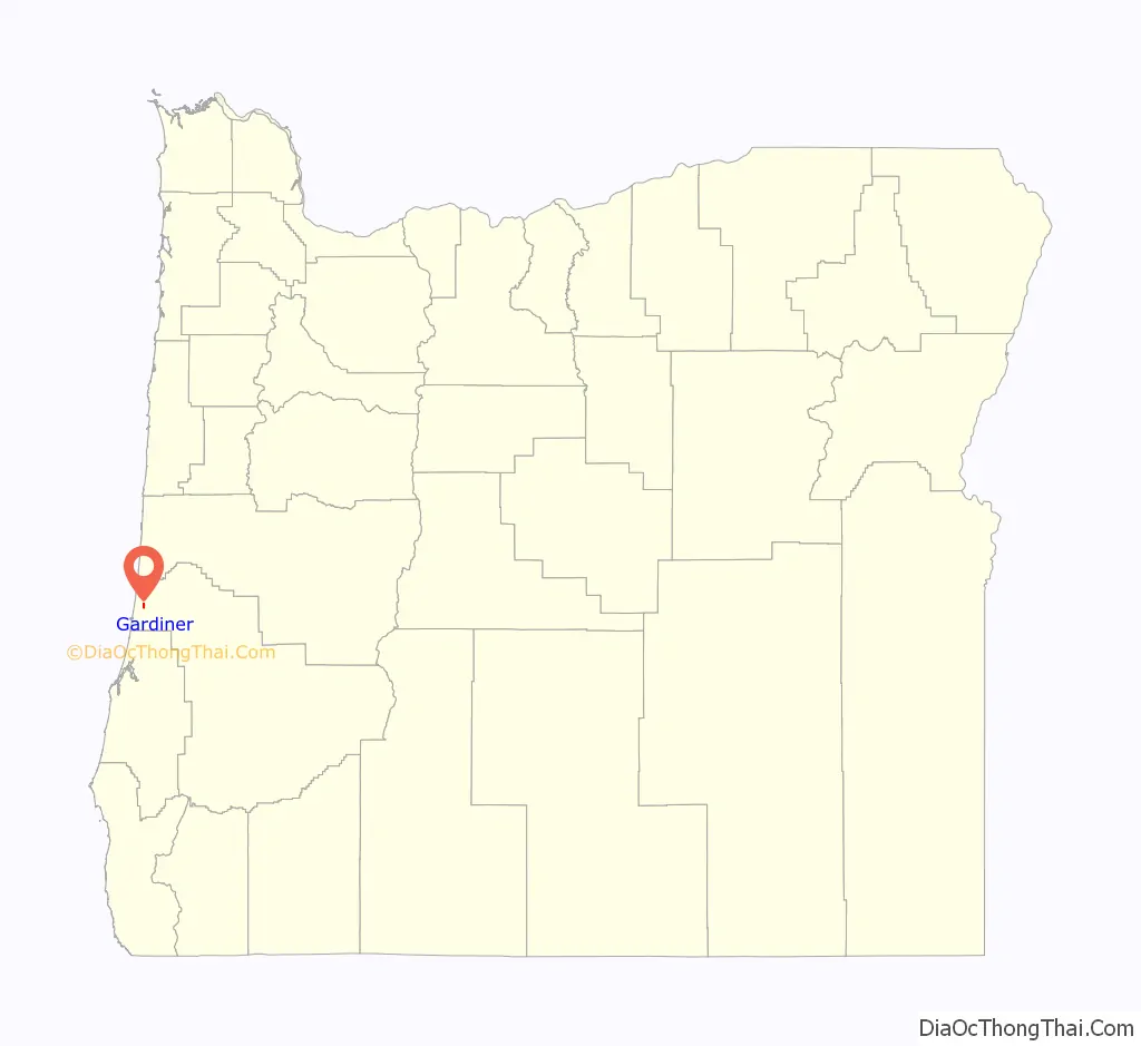Map of Gardiner CDP, Oregon