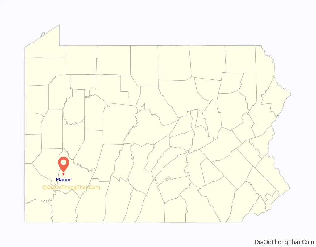 Map of Manor borough, Pennsylvania