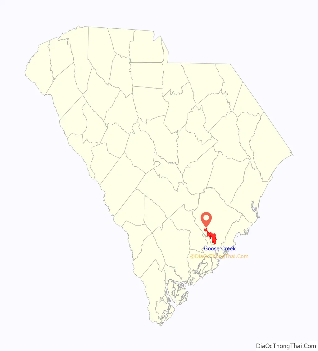 Map of Goose Creek city, South Carolina