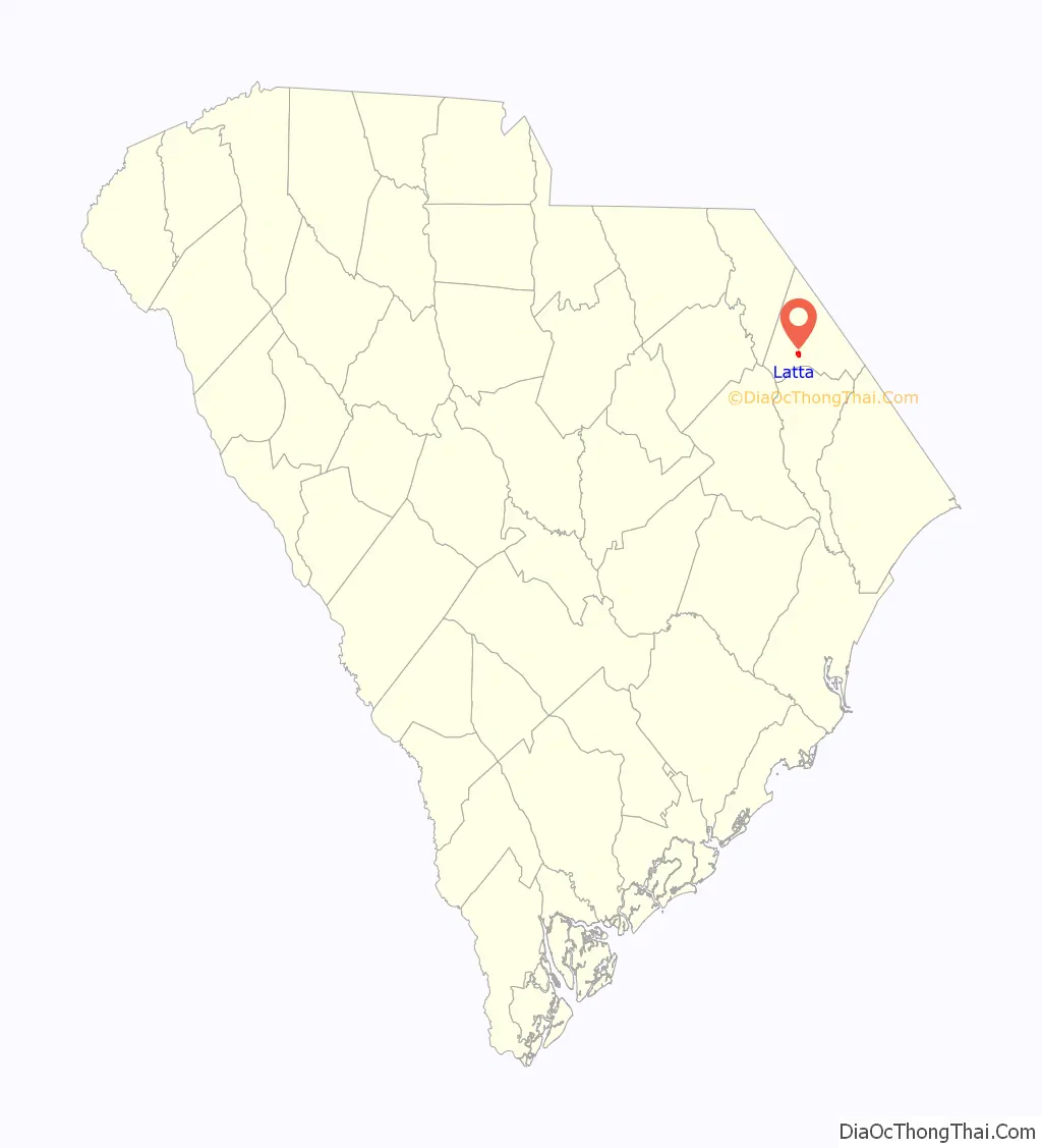 Map of Latta town, South Carolina