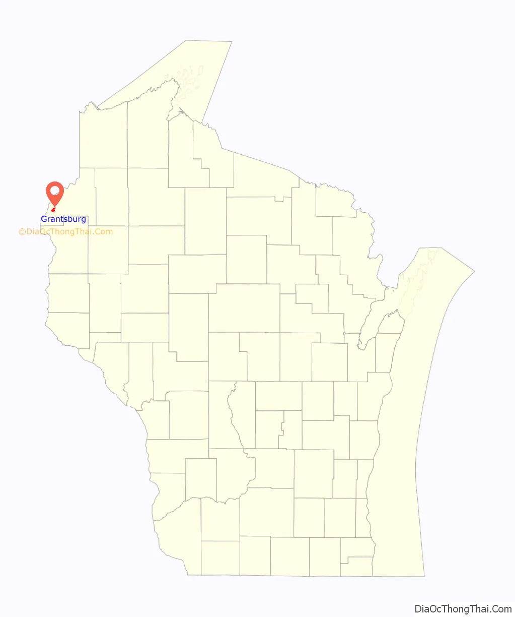 Map of Grantsburg village