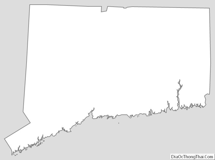 Connecticut Outline Map
