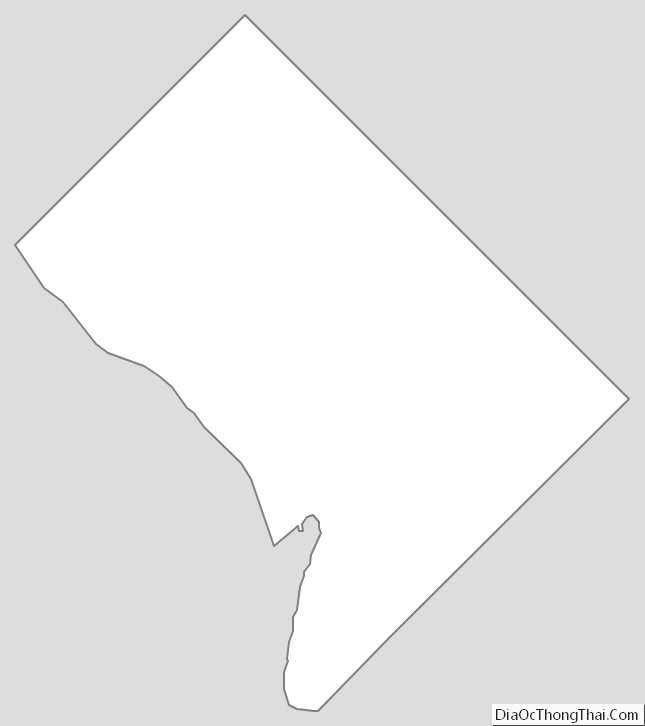 District of Columbia Outline Map