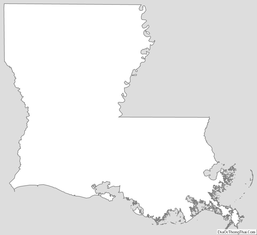 Louisiana outline map