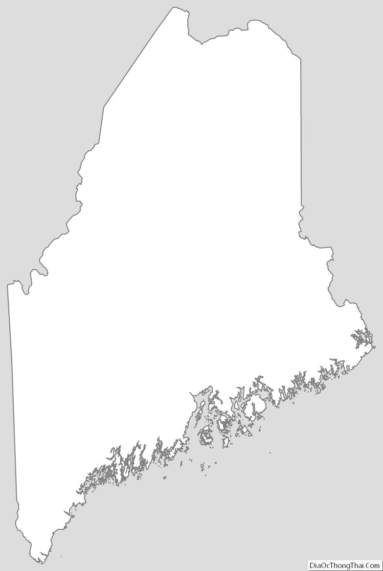 Maine Outline Map