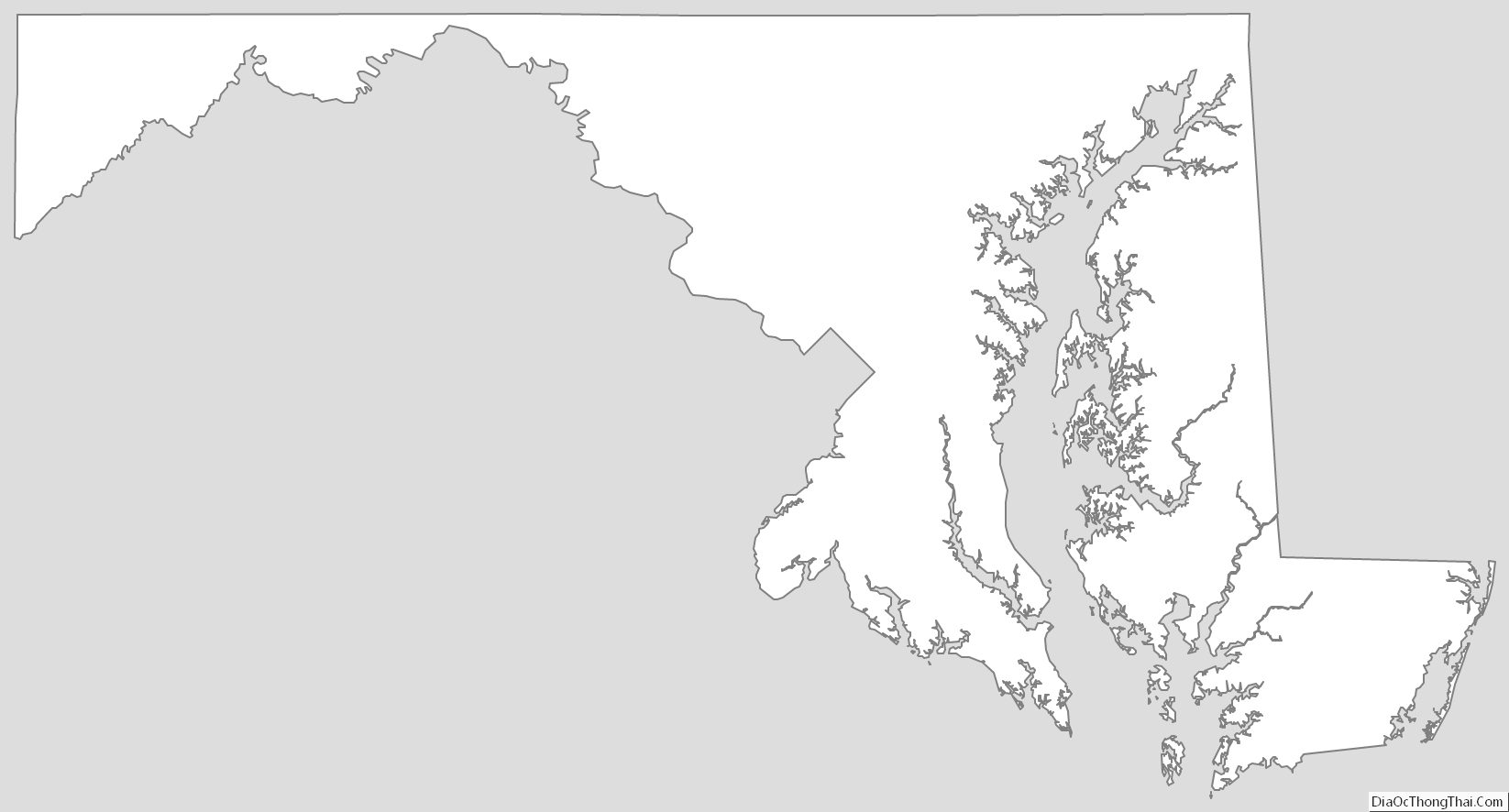 Maryland Outline Map