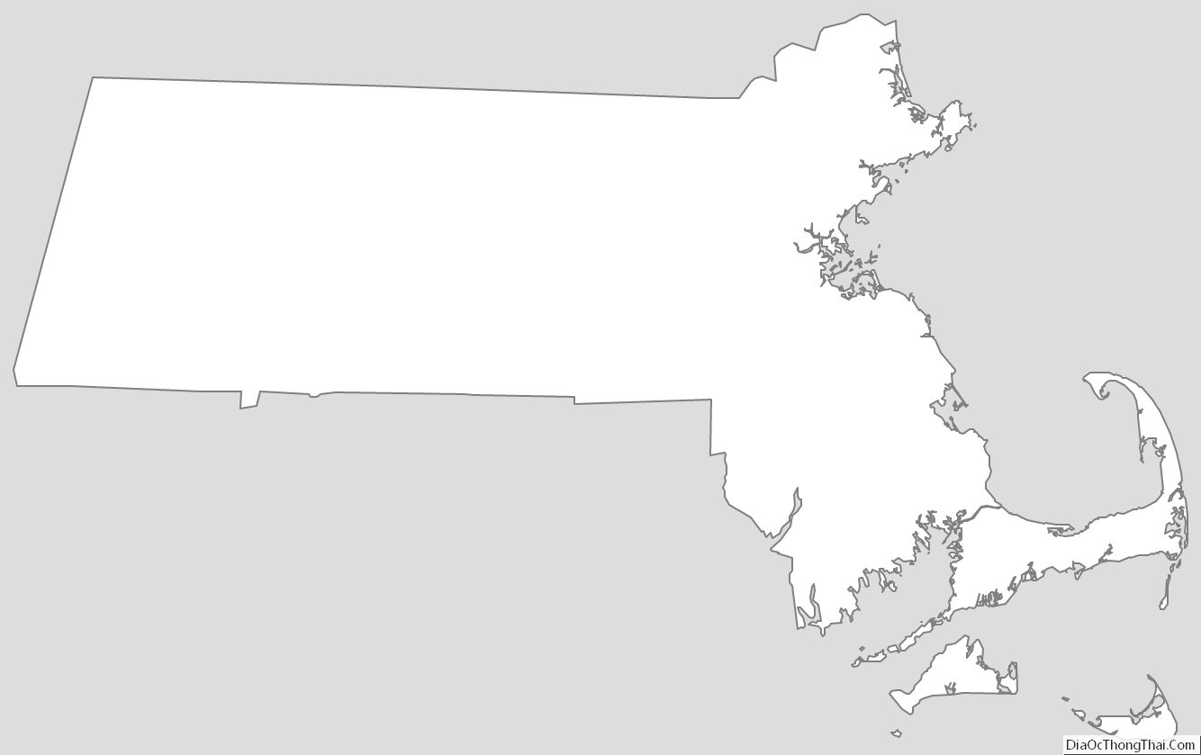 Massachusetts Outline Map