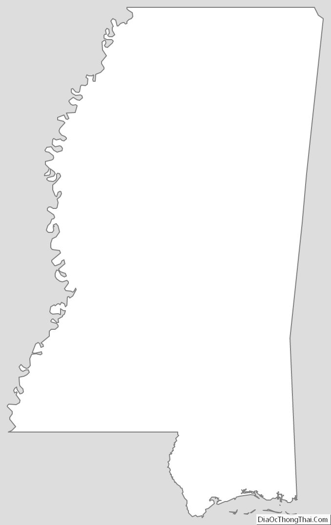 Mississippi Outline Map