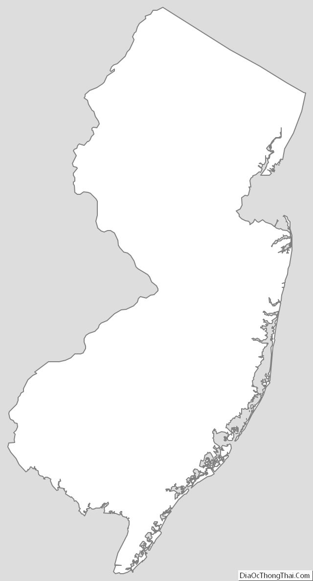 New Jersey Outline Map