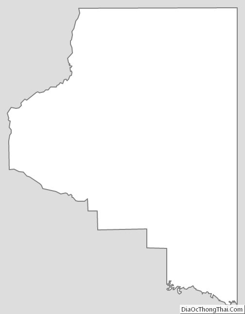 Outline Map of Coconino County, Arizona