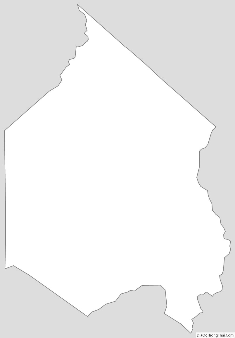Outline Map of Alpine County, California