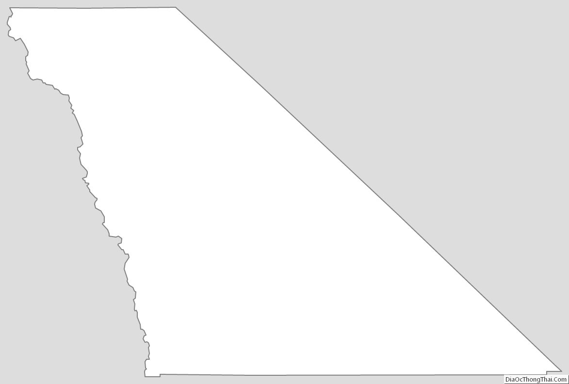 Outline Map of Inyo County, California