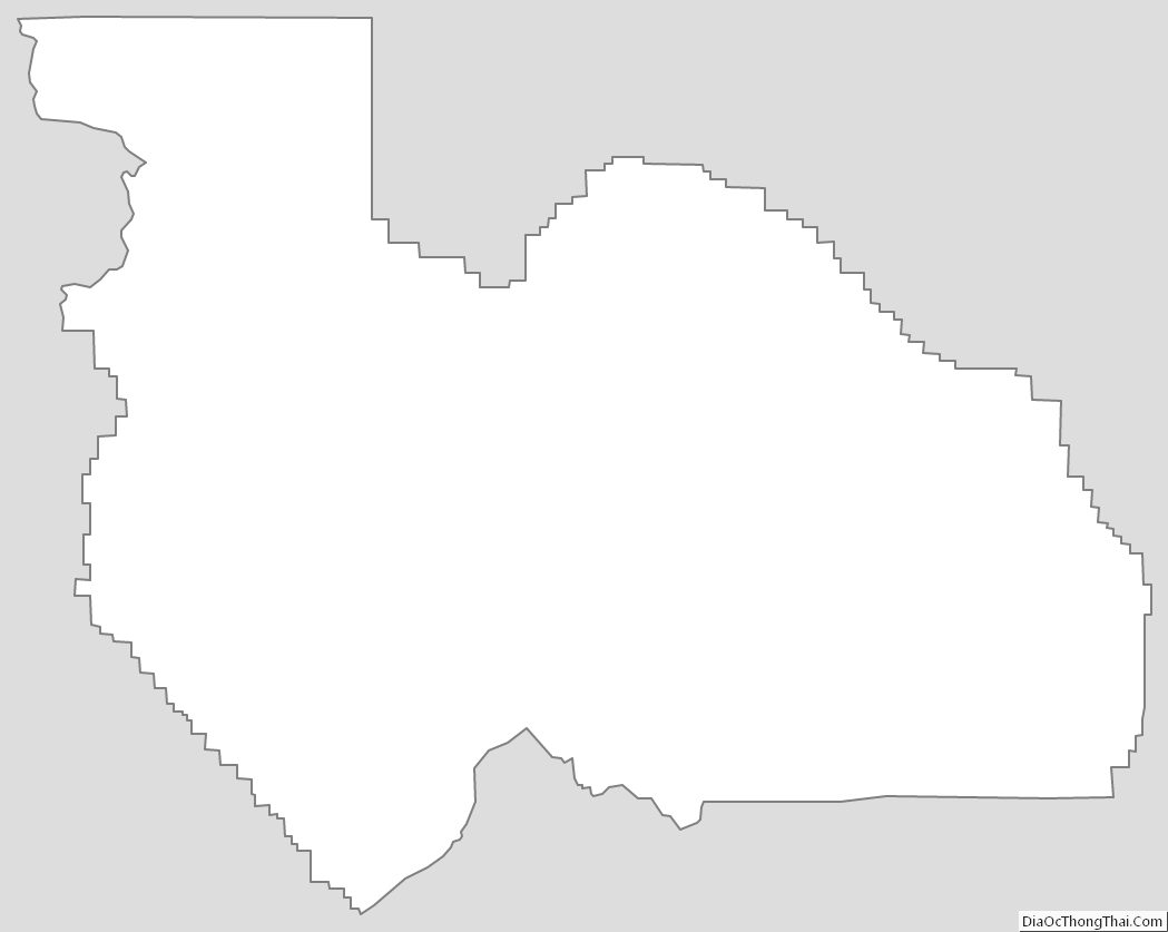 Outline Map of Plumas County, California