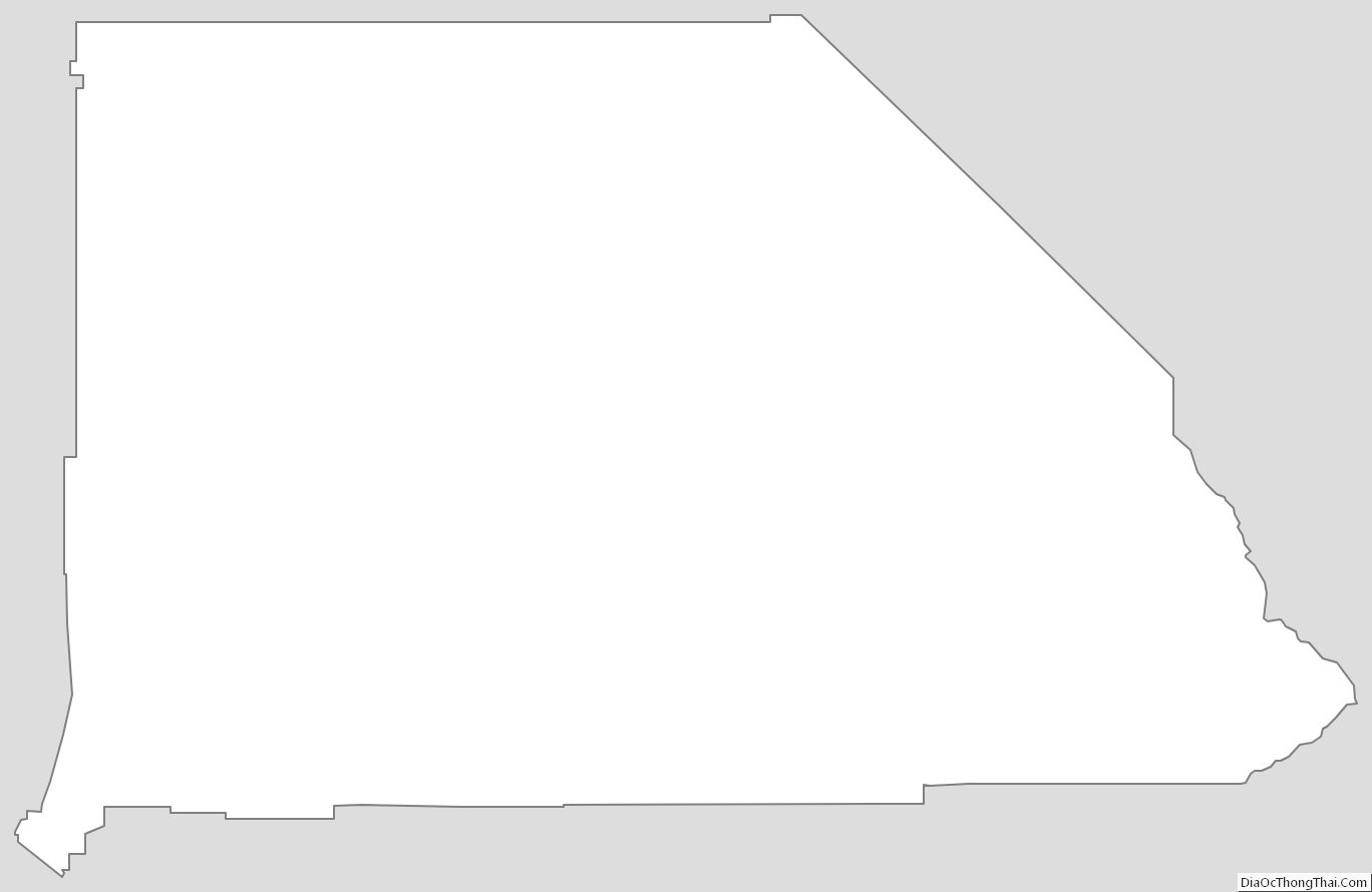 Outline Map of San Bernardino County, California