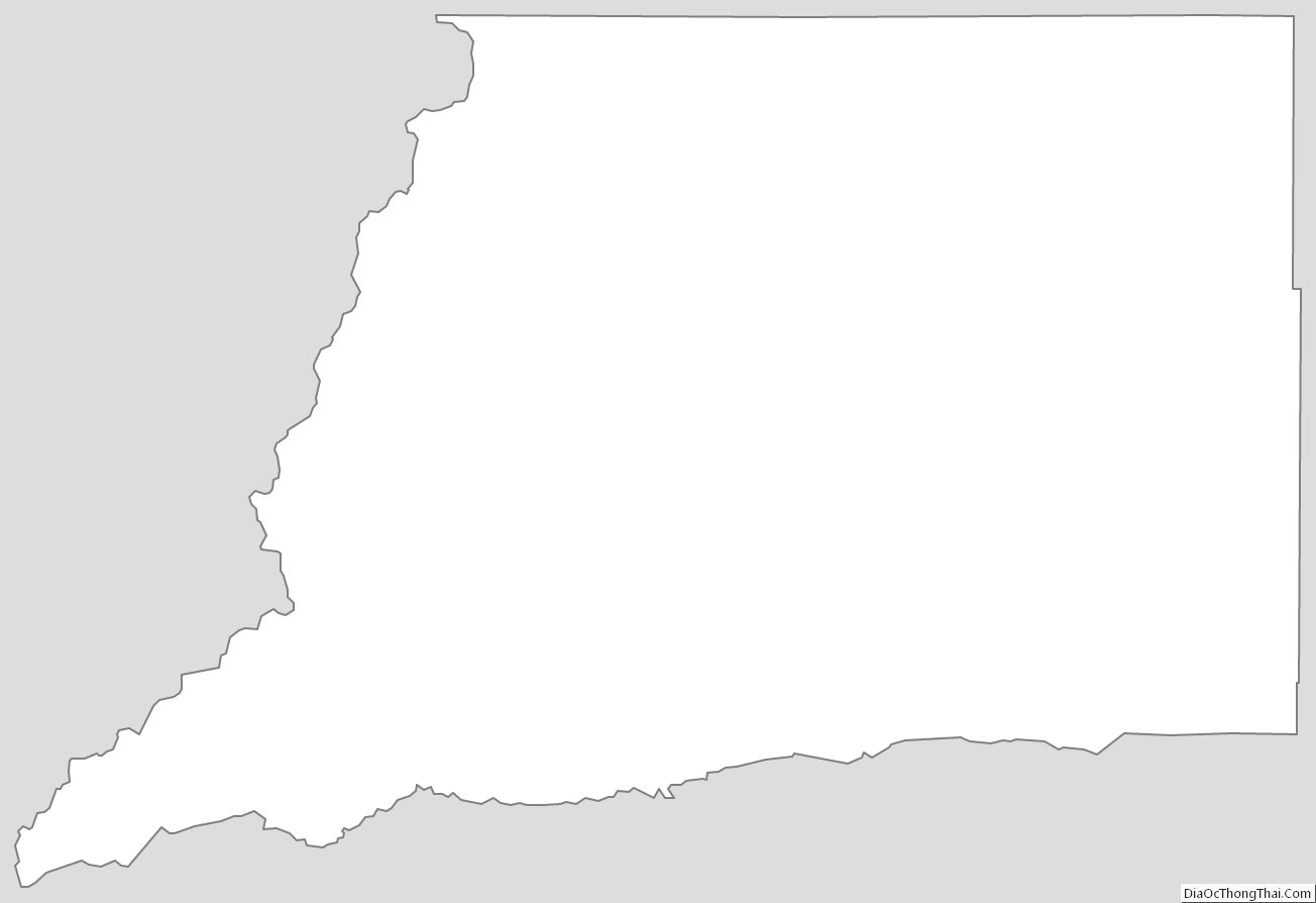 Outline Map of Shasta County, California