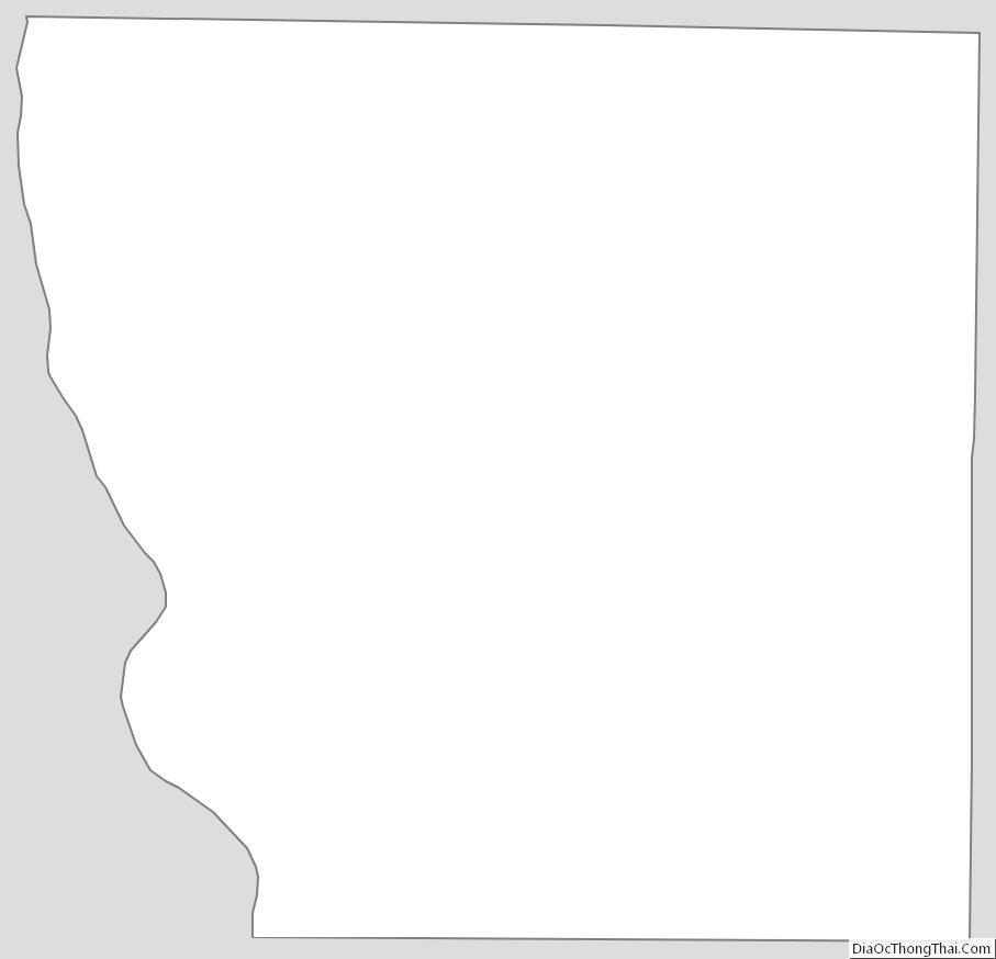 Outline Map of Adams County, Illinois