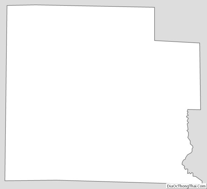 Outline Map of Clay County, Illinois