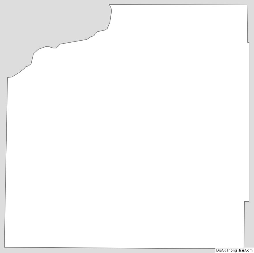 Outline Map of Henry County, Illinois
