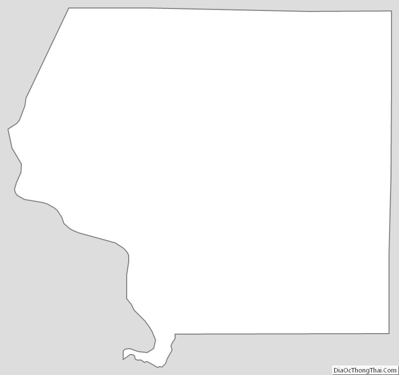 Outline Map of Jackson County, Illinois